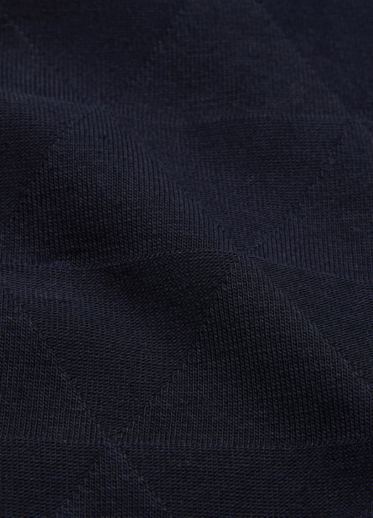 Geometric Jacquard T-shirt Navy