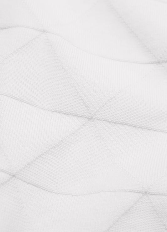 Geometric Jacquard T-shirt Off White