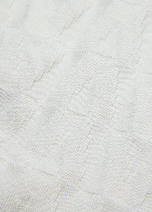 Chevron Jacquard Polo Cream