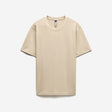 Relaxed Diagonal Jacquard T-shirt Sand
