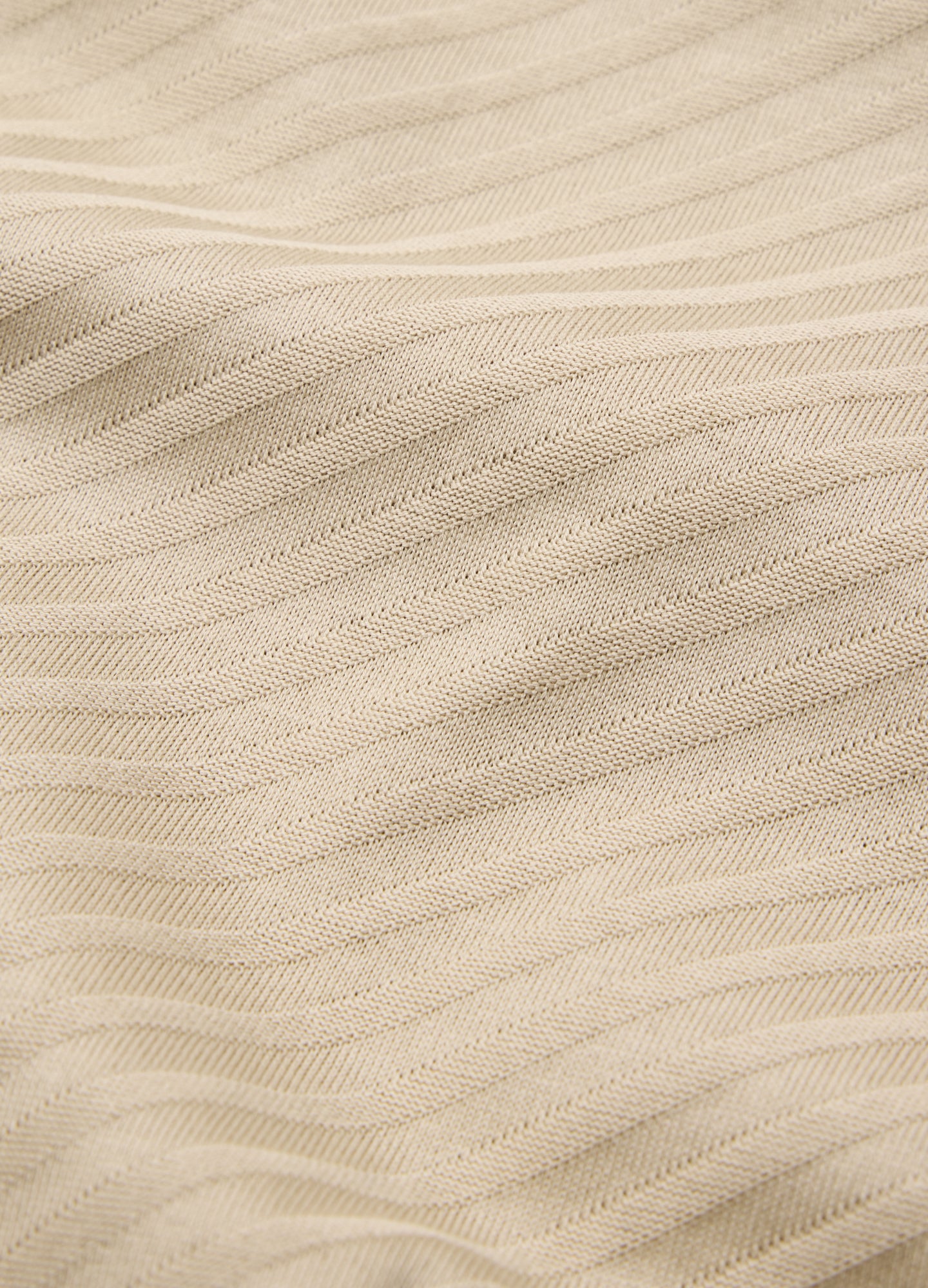 Relaxed Diagonal Jacquard T-shirt Sand