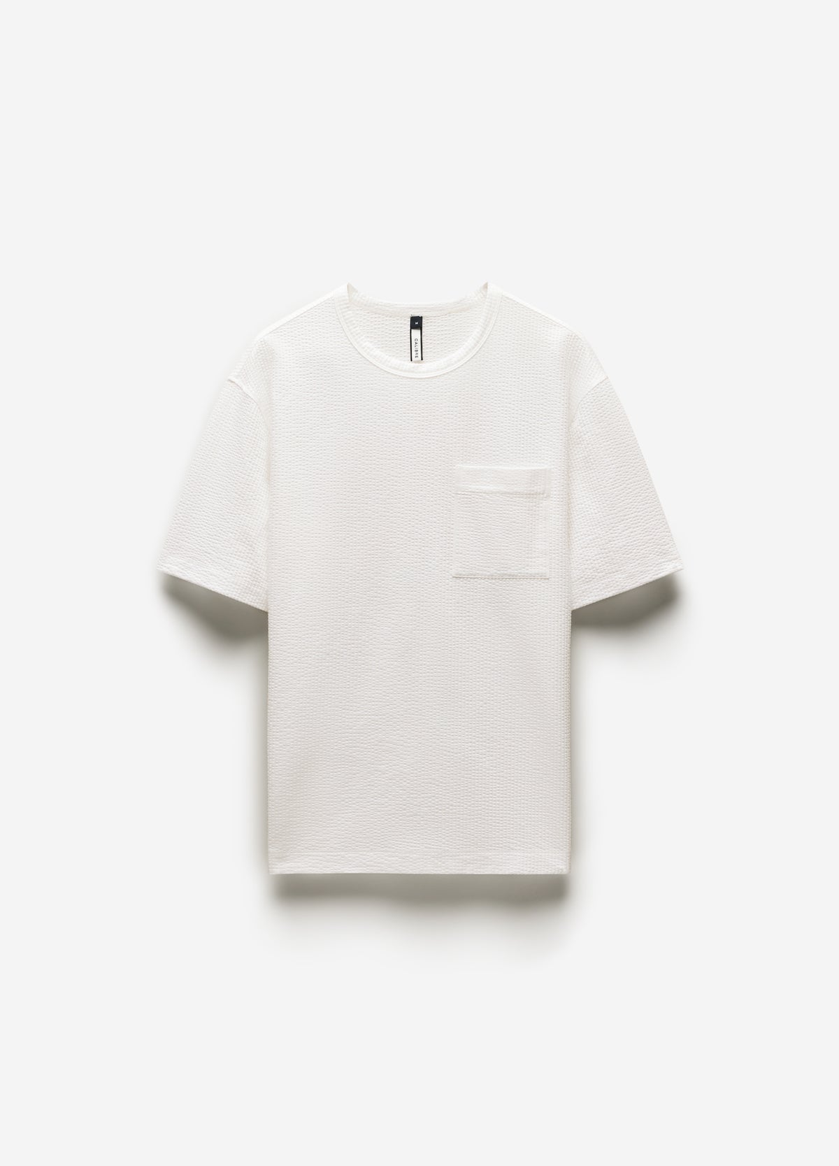 Loose Fit Seersucker T-shirt White