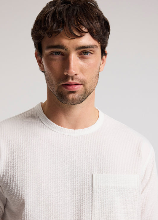 Loose Fit Seersucker T-shirt White