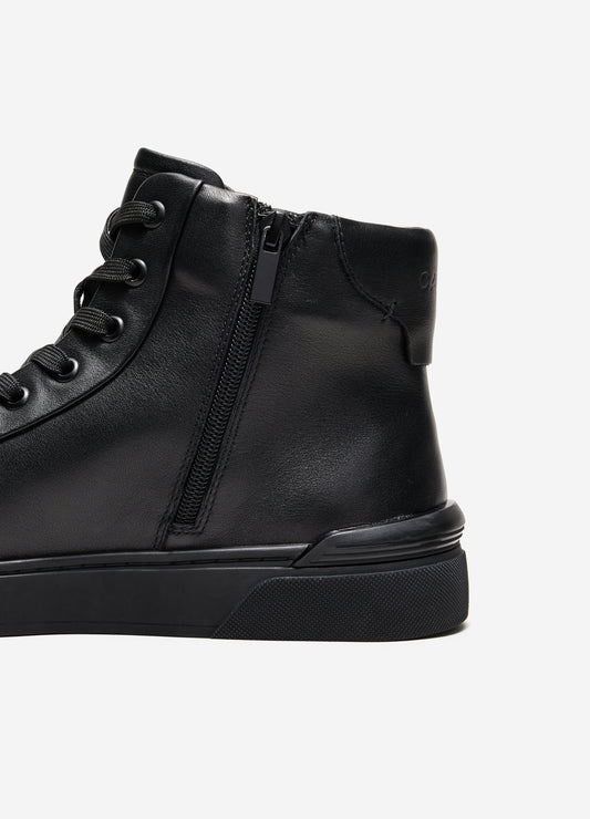 Owen Leather High-Top Black