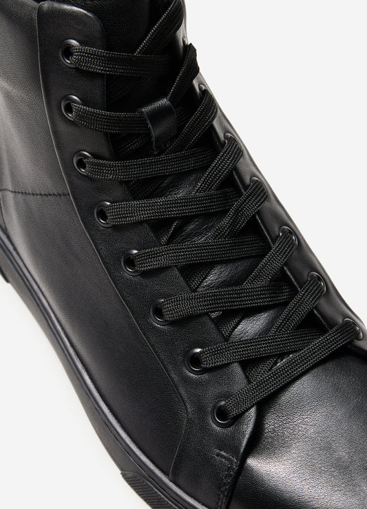 Owen Leather High-Top Black