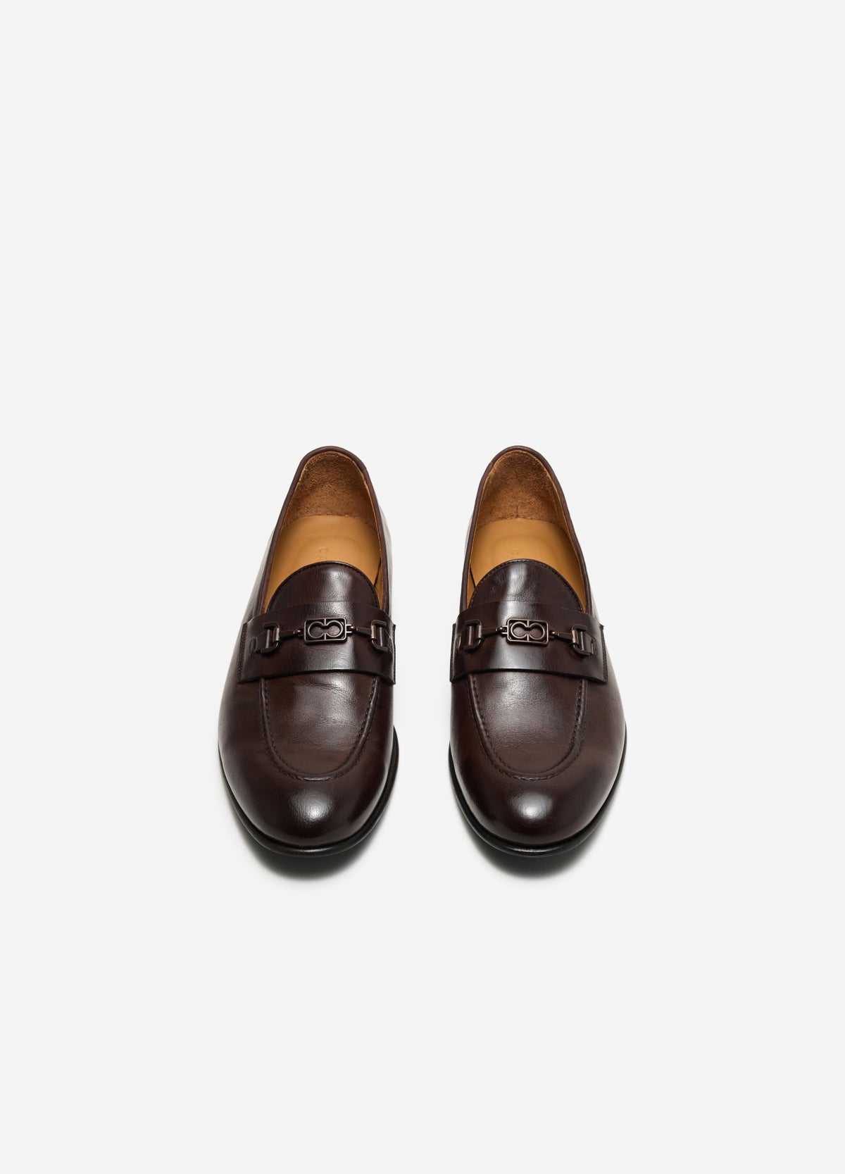 Monogram Leather Loafer Tan Dark
