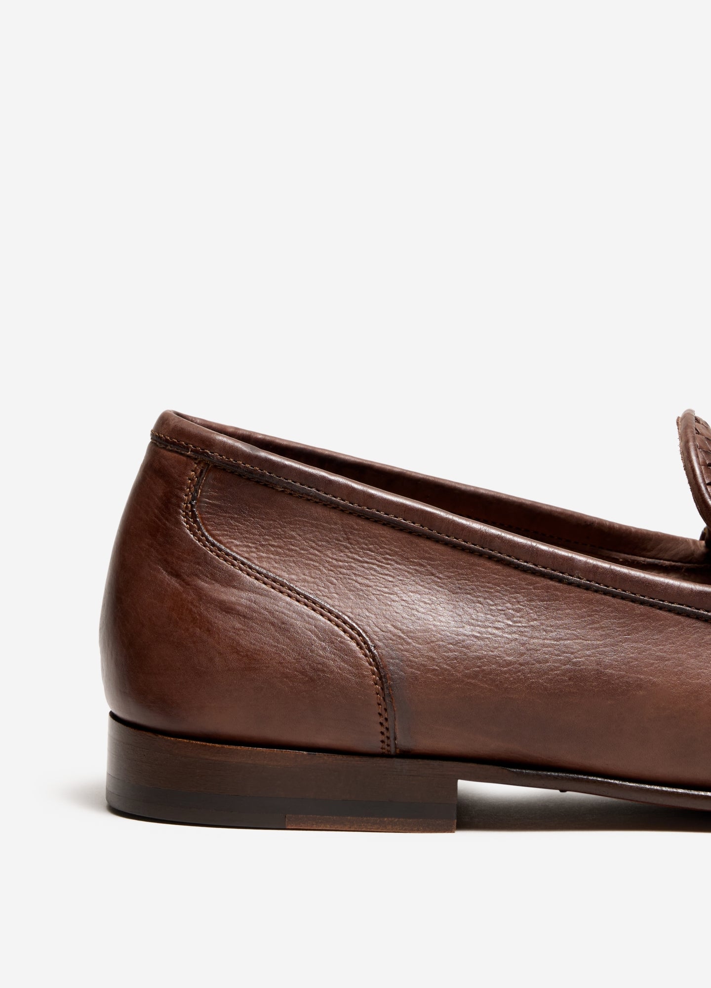 Woven Insert Loafer Tan