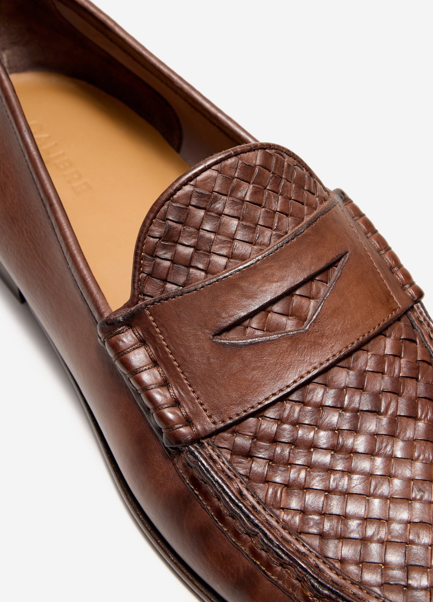 Woven Insert Loafer Tan