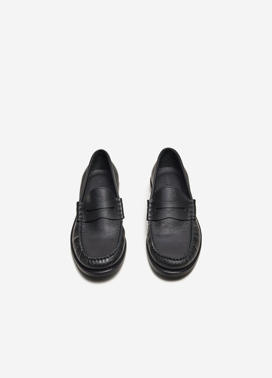 Soft Leather Penny Loafer Black