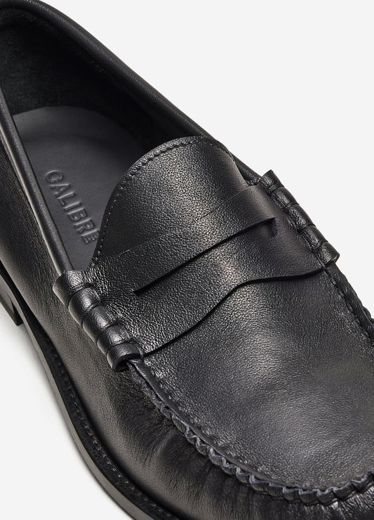 Soft Leather Penny Loafer Black