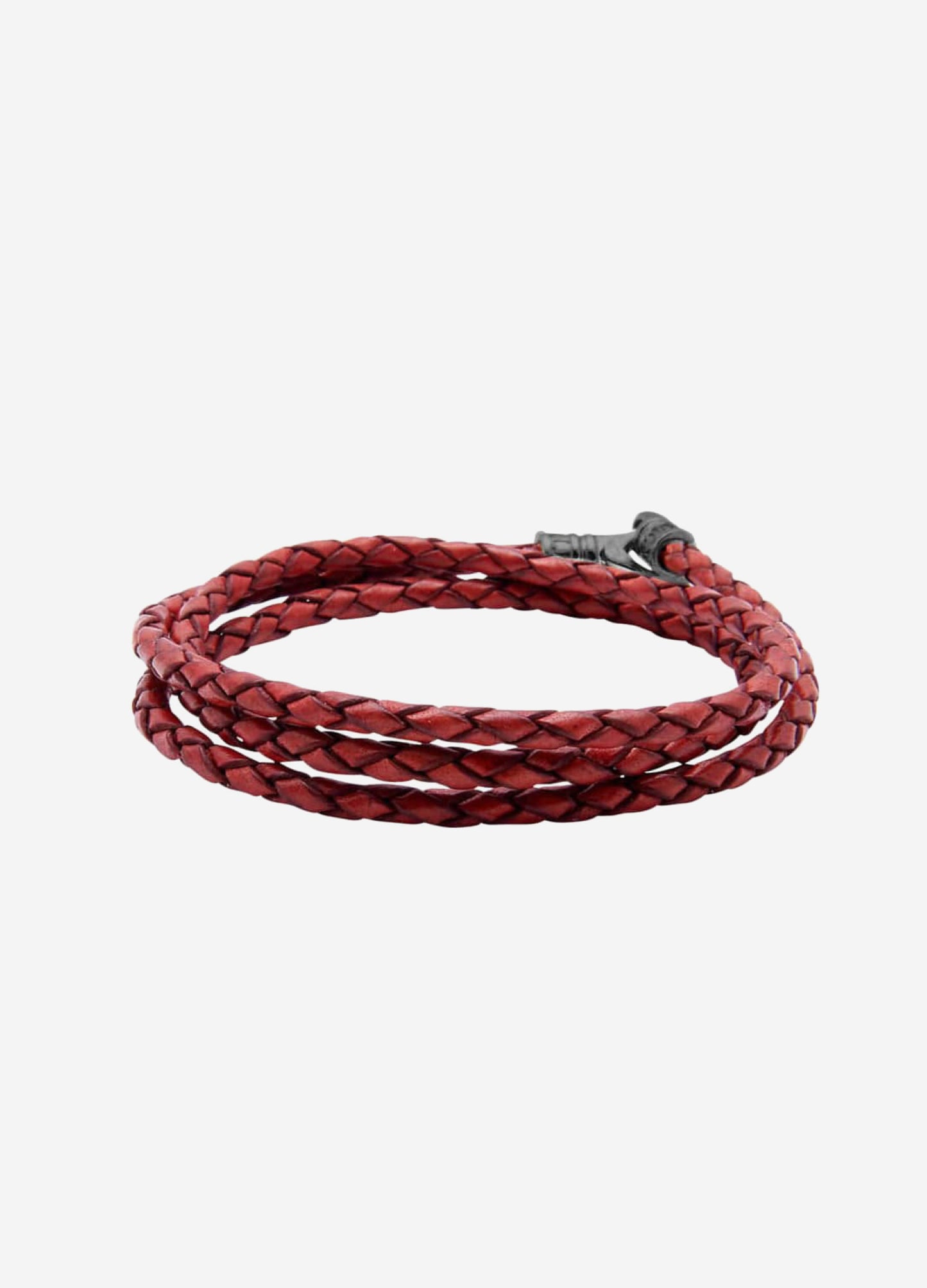 Nialaya Wrap Around Leather Bracelet Red