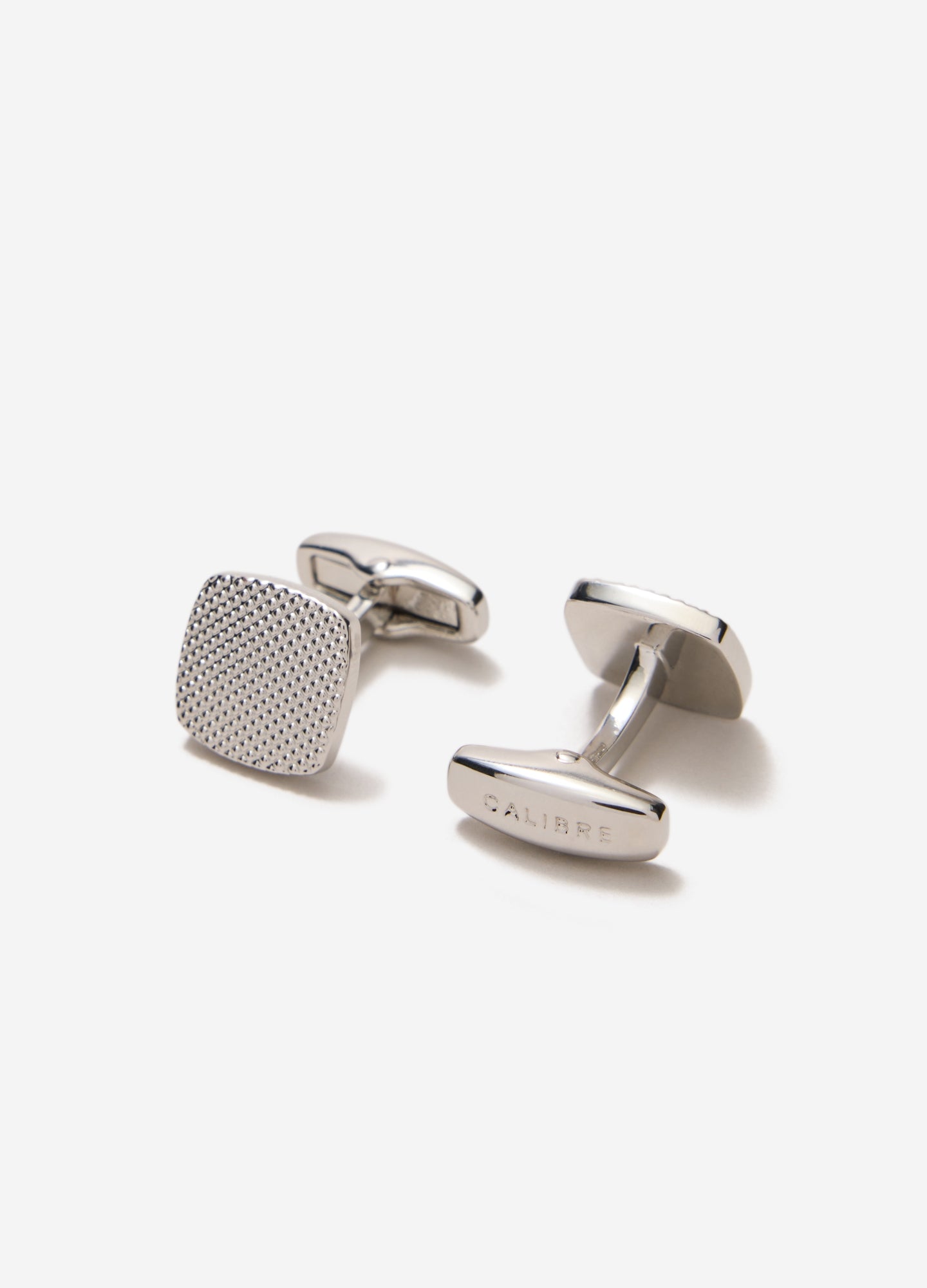 Textured Silver Cufflinks Silver