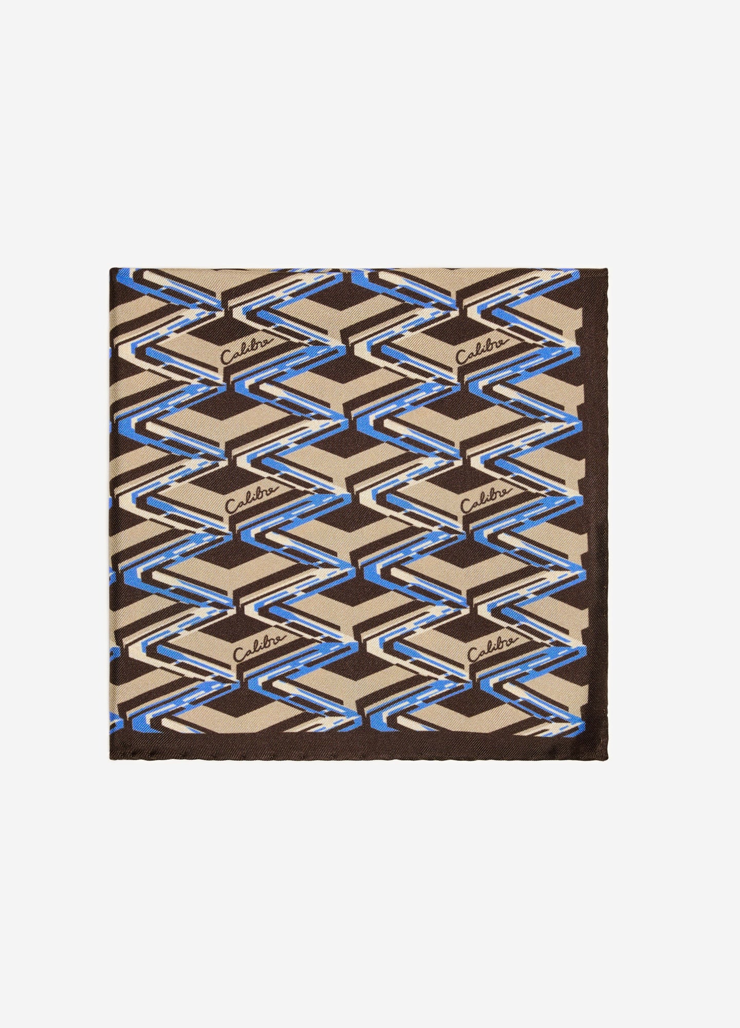 Geometric Pocket Square Chocolate
