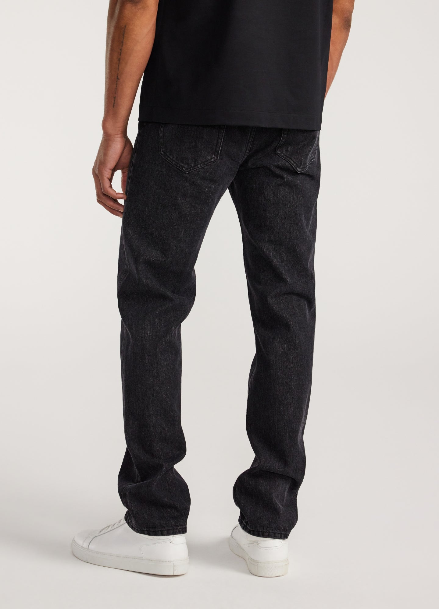 Straight Leg Denim Jeans Black