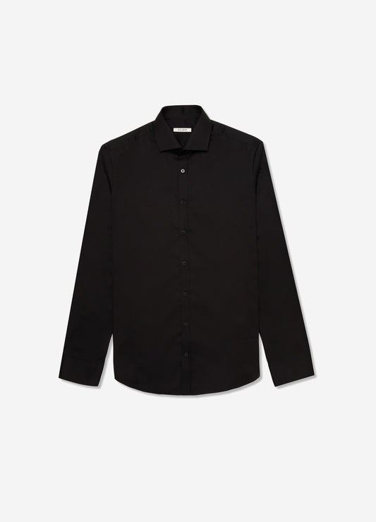 Signature Tailored Twill Shirt Black