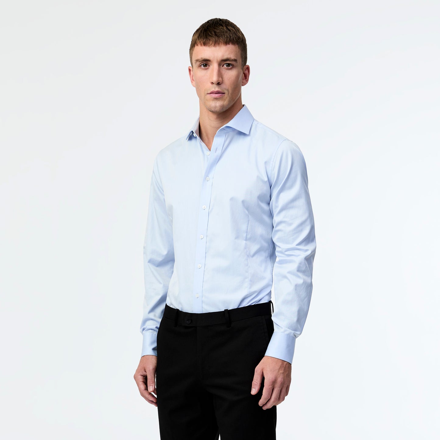 Tailored Fit Signature Twill Shirt Pale Blue