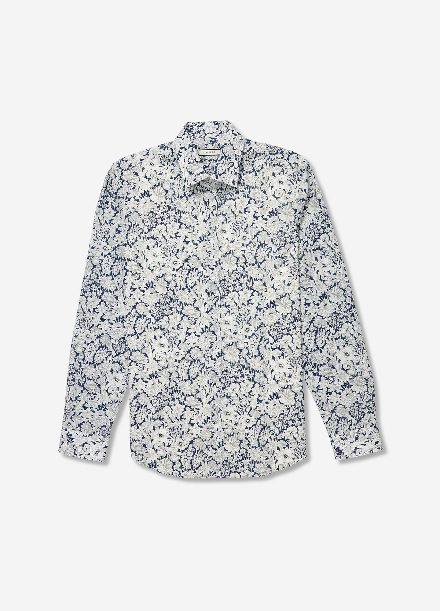 Tailored Fit Sketched Garden Printed Shirt Navy Combo