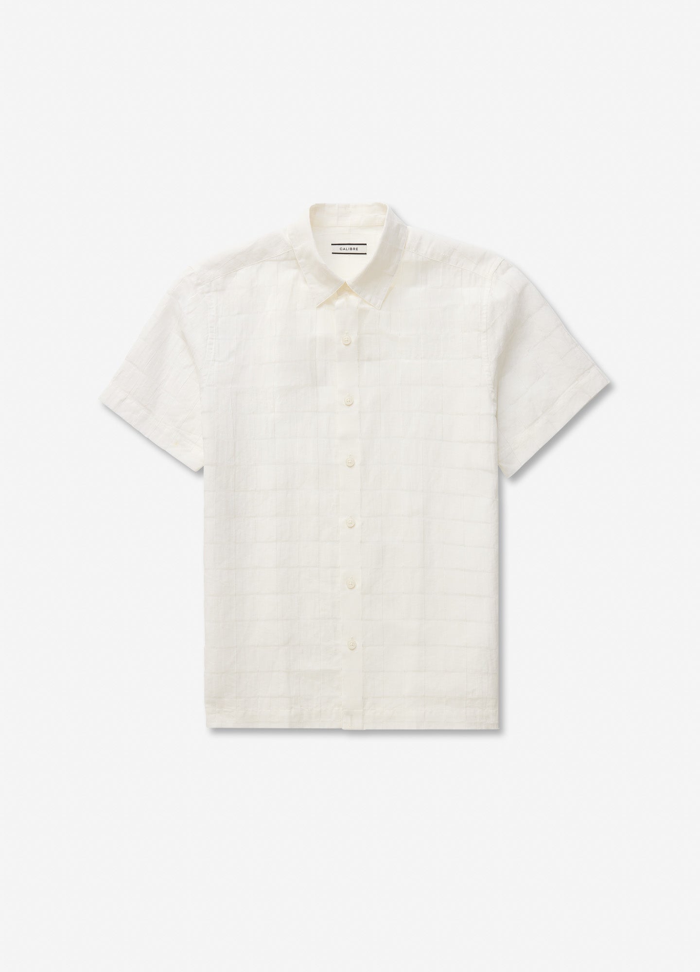 Lattice Check SS Shirt White