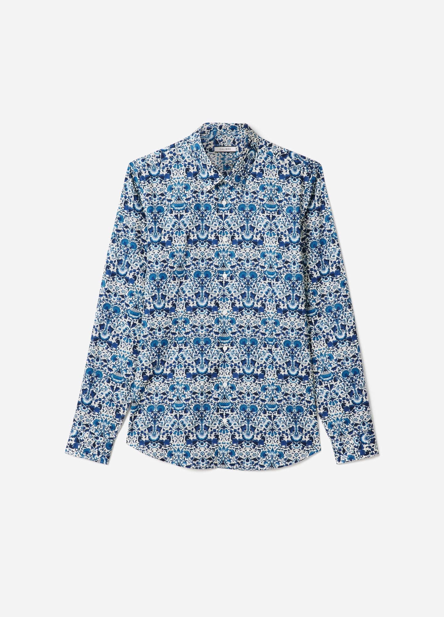 Trailing Botanic Print Shirt Teal