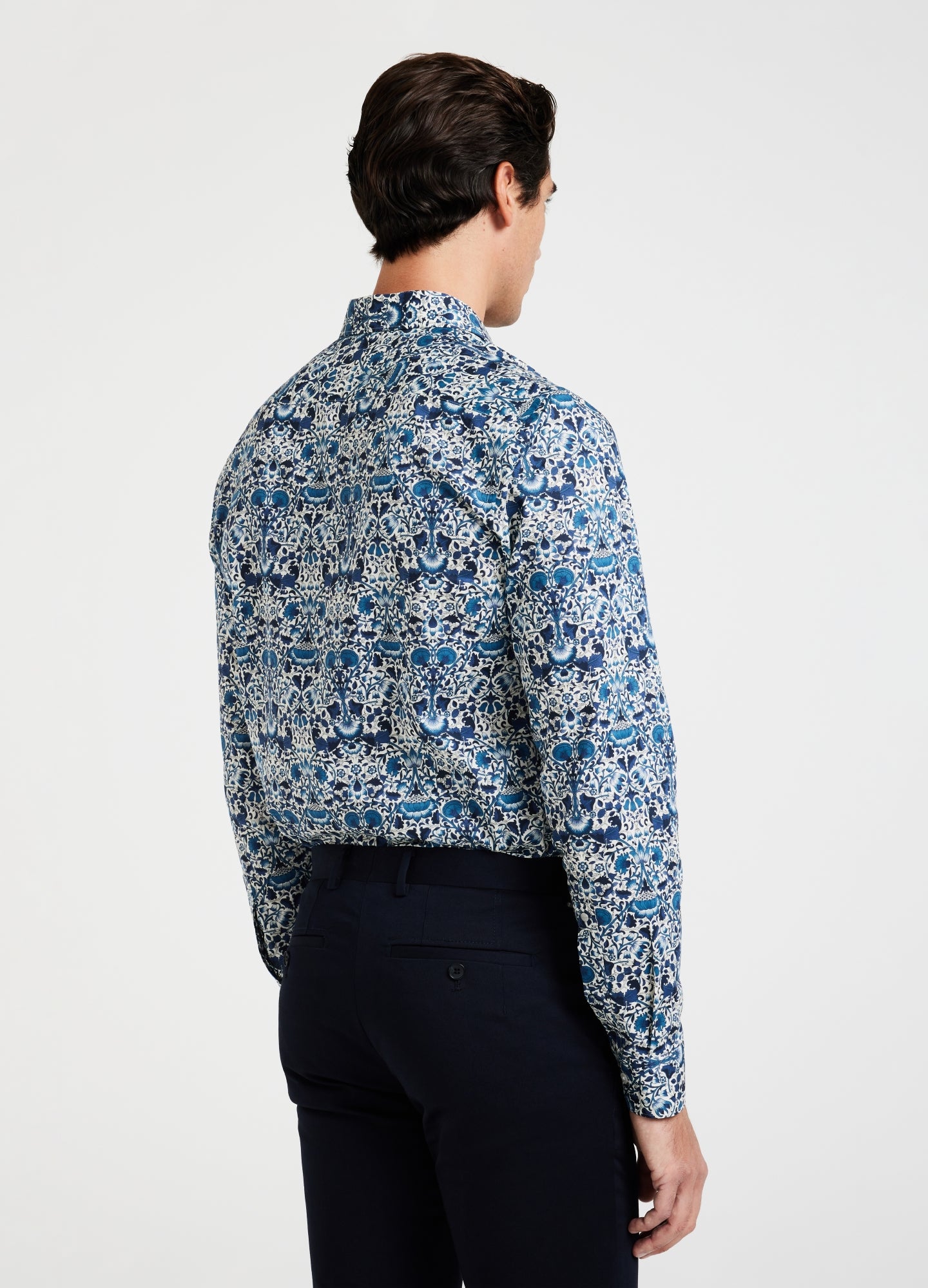 Trailing Botanic Print Shirt Teal