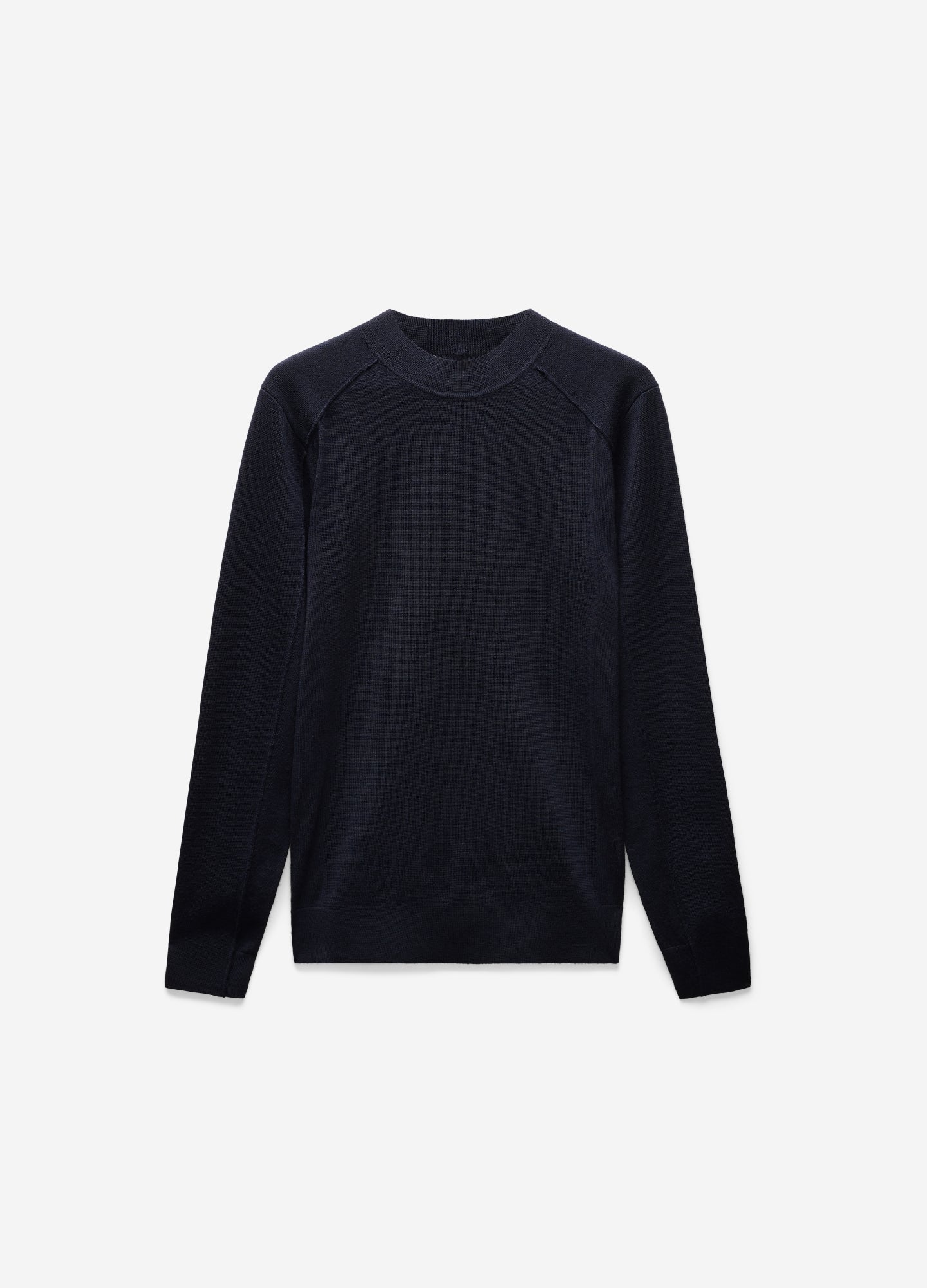 Mock Neck Merino Sweater Navy