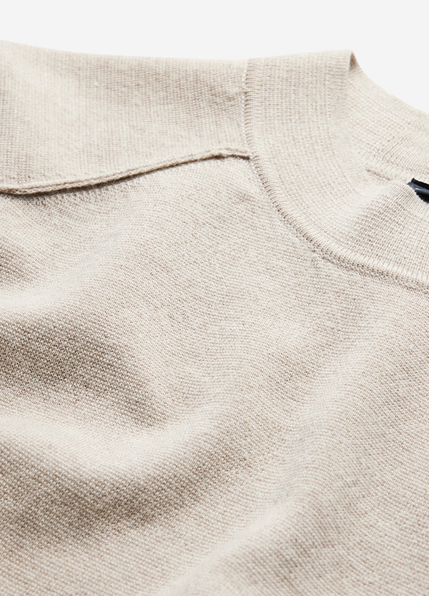 Mock Neck Merino Sweater Oatmeal