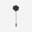 Mini Diamante Rose Lapel Pin Black Combo