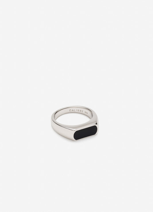 Slim Signet Ring Silver Combo